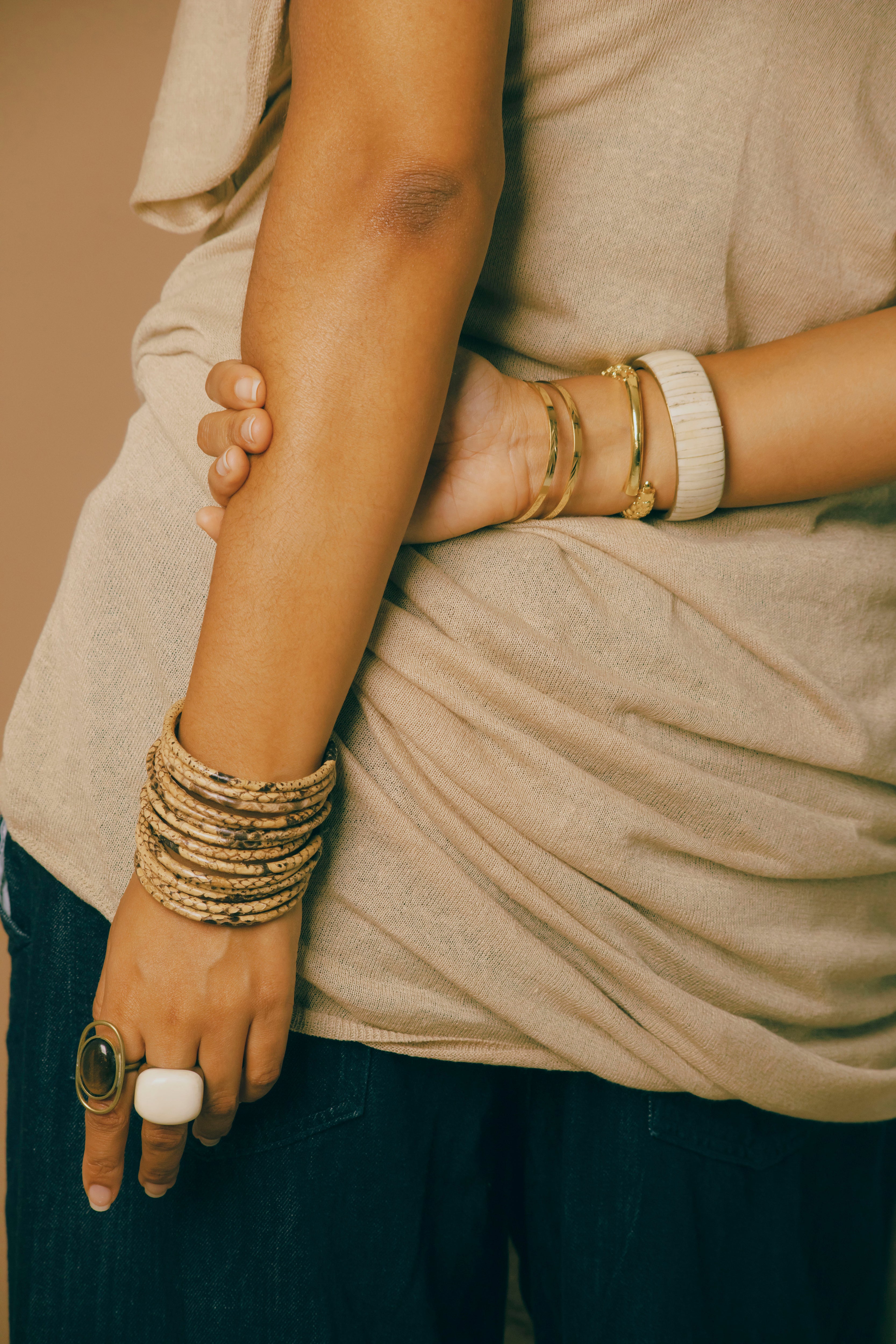 Snake Skin Slim Bangle