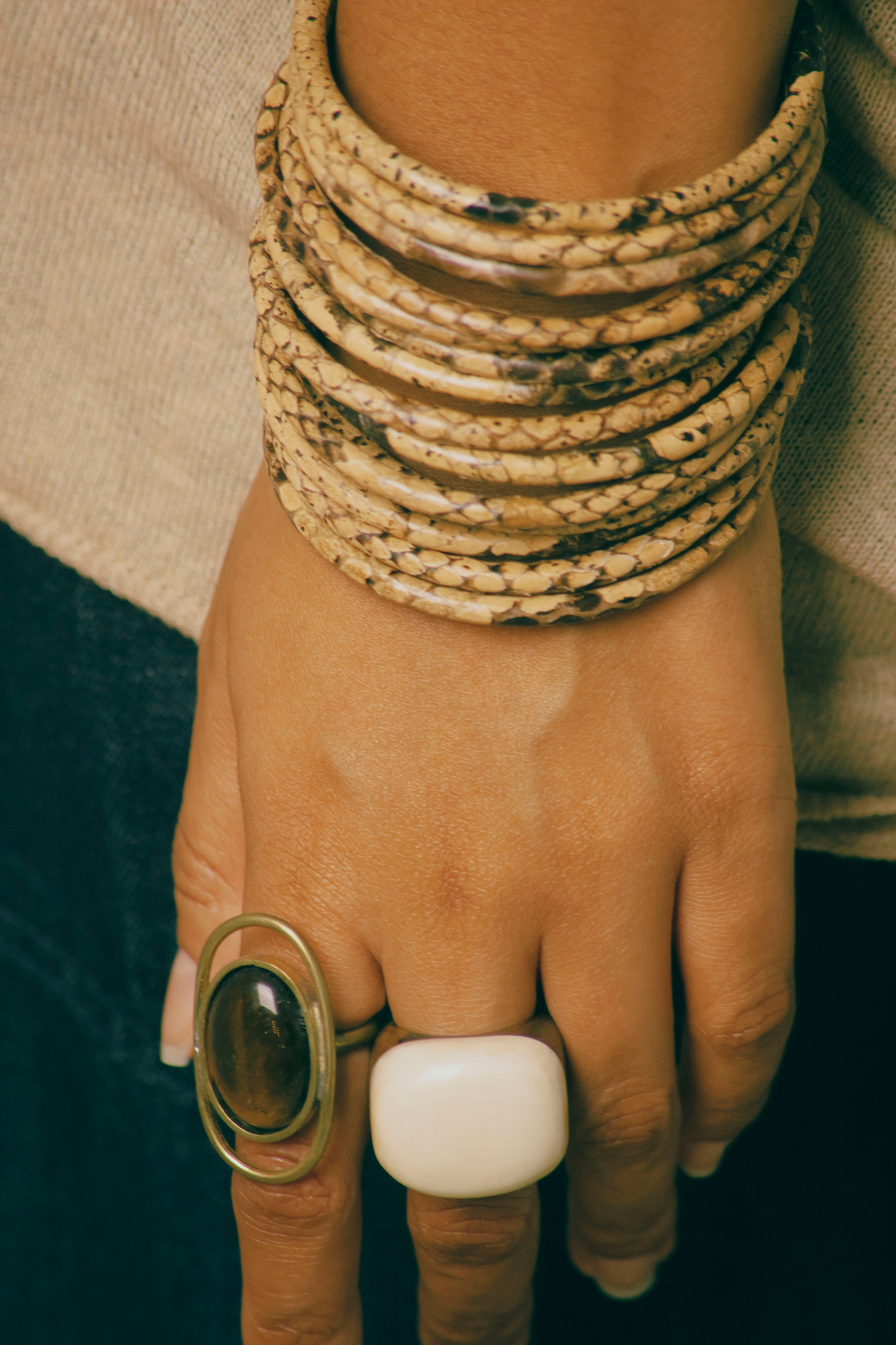 Snake Skin Slim Bangle